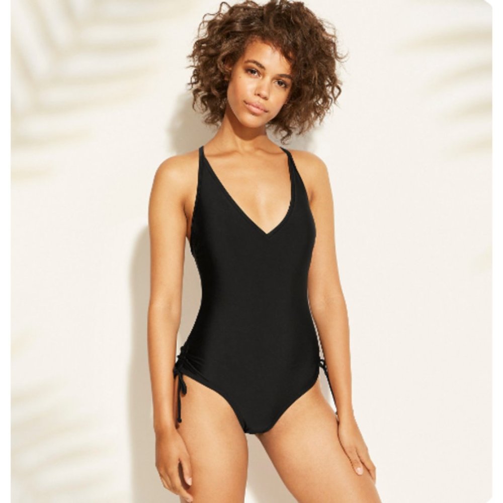 ⚙️3FOR$30⚙️ [NEW] Kona Sol Women's Adjustable Side One Piece Swimsuit Black